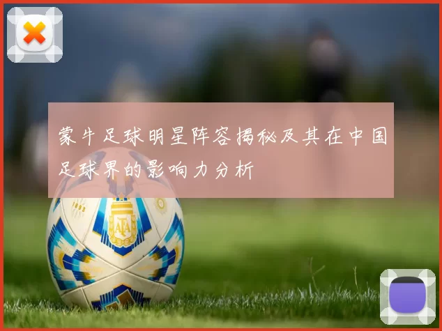 蒙牛足球明星阵容揭秘及其在中国足球界的影响力分析